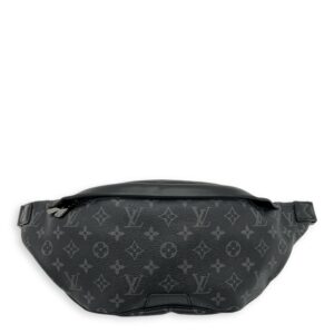 Discovery Bumbag Black in Monogram Coated Canvas, Silver hardware