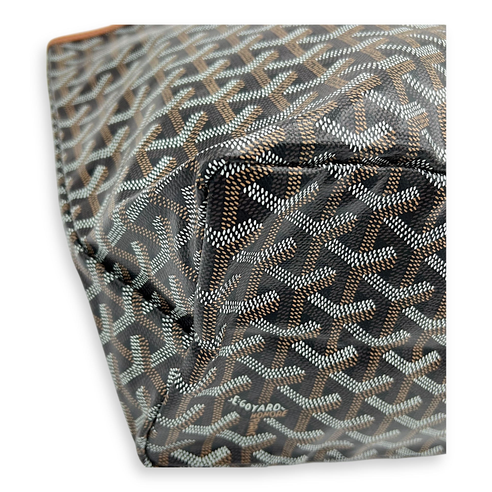 Saint Louis PM Brown Tote Bag in Coated Canvas, Silver hardware - Image 7