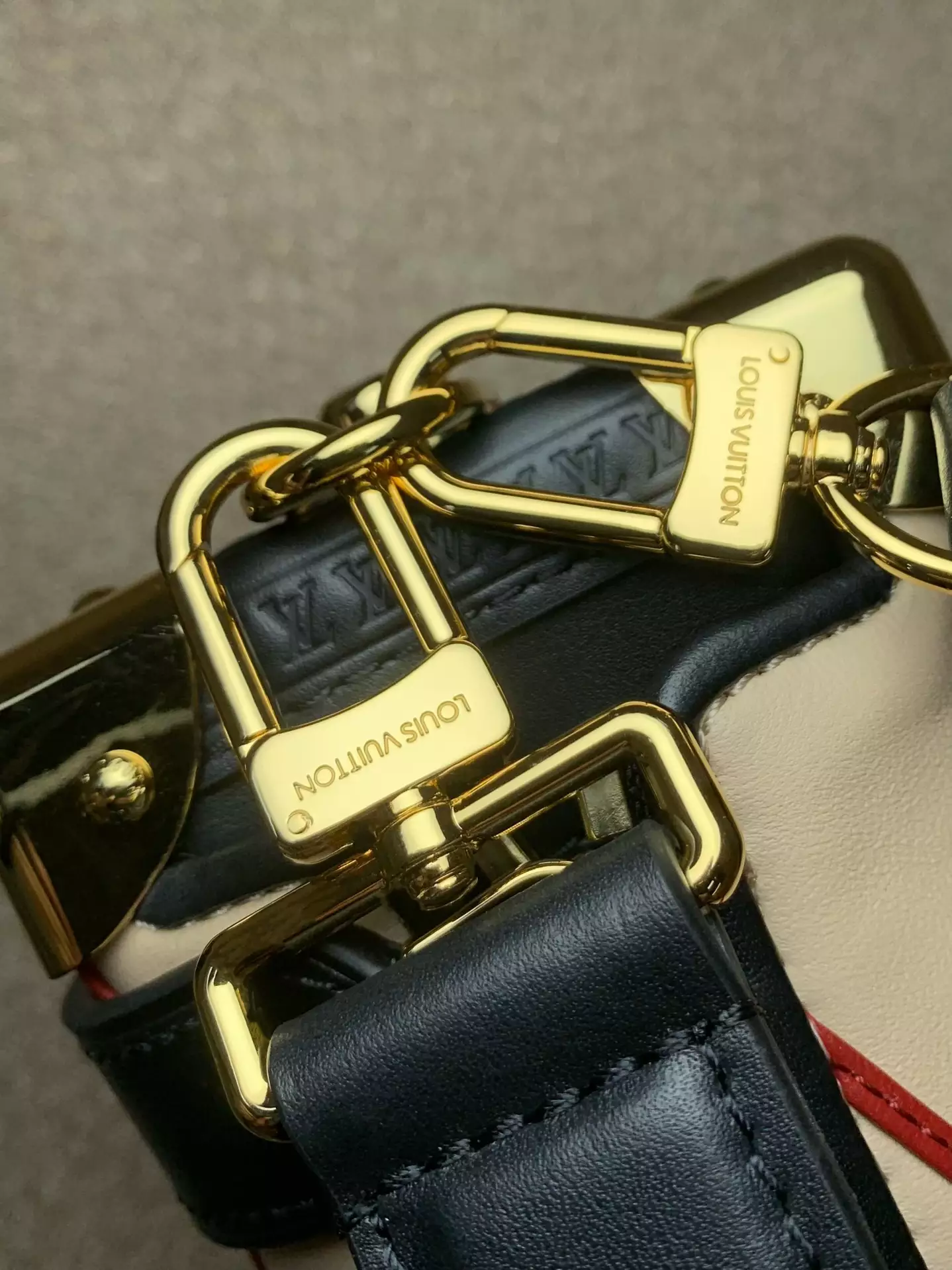 Side Trunk MM Malletage Beige/Red Leather - Repbags.ru - Image 7