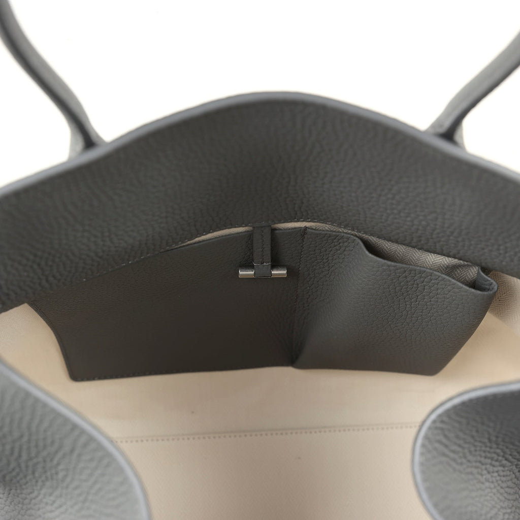 The Row Soft Margaux 15 Bag Timouse Grey Calfskin Silver Hardware - Image 11