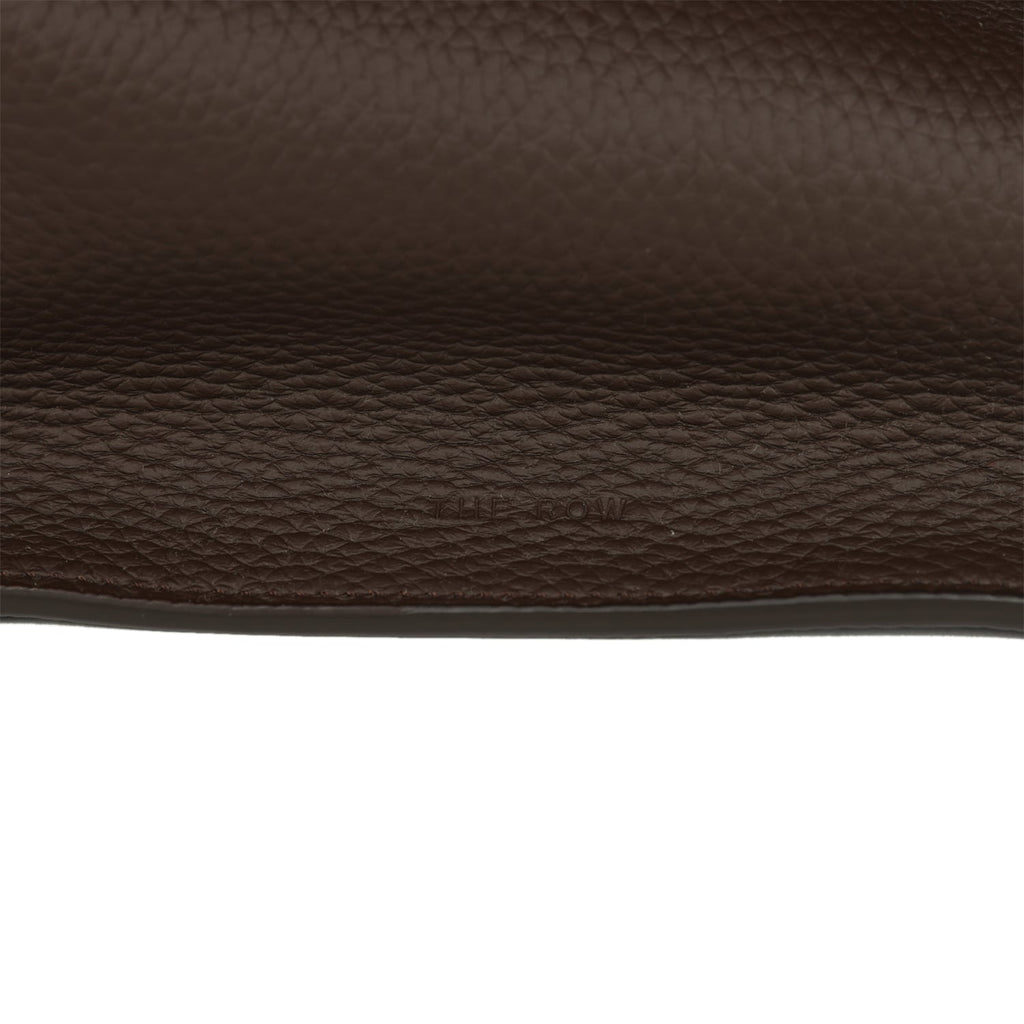 The Row Soft Margaux 15 Bag Deep Brown Calfskin Silver Hardware - Image 7