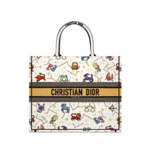 Dior Book Tote latte multicolor Dior Pixel Zodiac - DB005