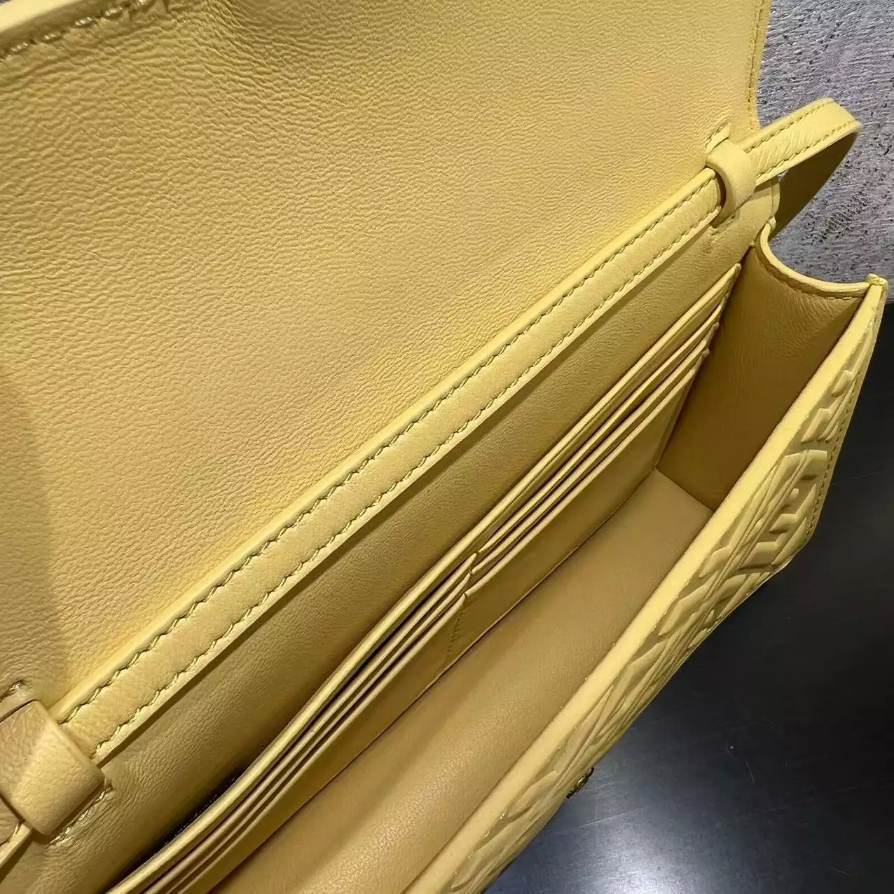 Wallet On Chain Baguette Black Nappa Leather - Repbags.ru - Image 7