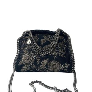 Stella Mccartney Black Floral Falabella Bag