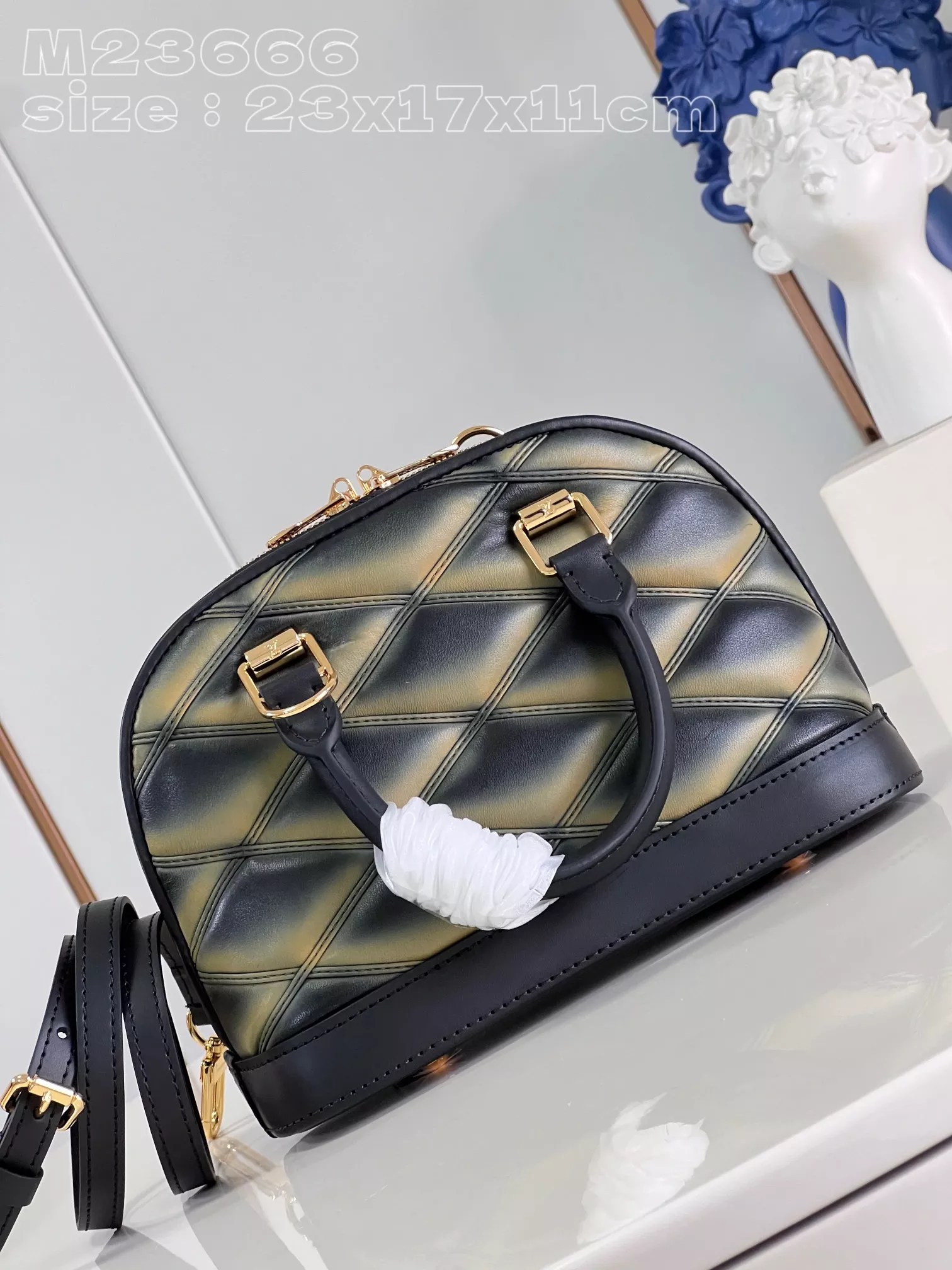 LV Quilted Alma BB Top-Handle Bag Black/Beige - ReplicaBags.is - Image 3