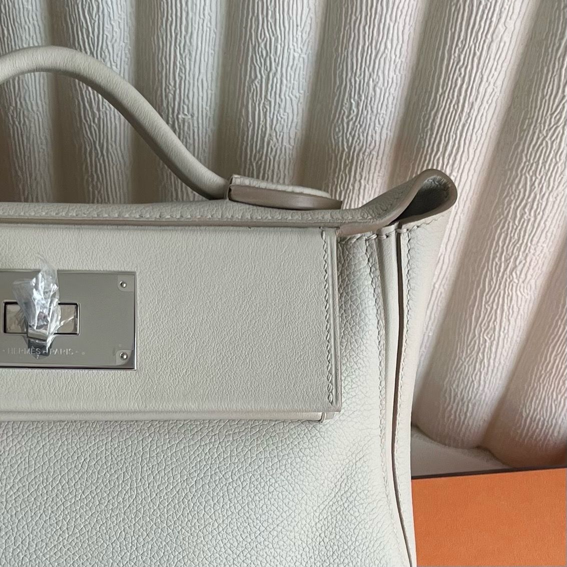 Hermes 24/24 Mini 21 Handmade Bag in Beton Evercolor Leather - Image 10