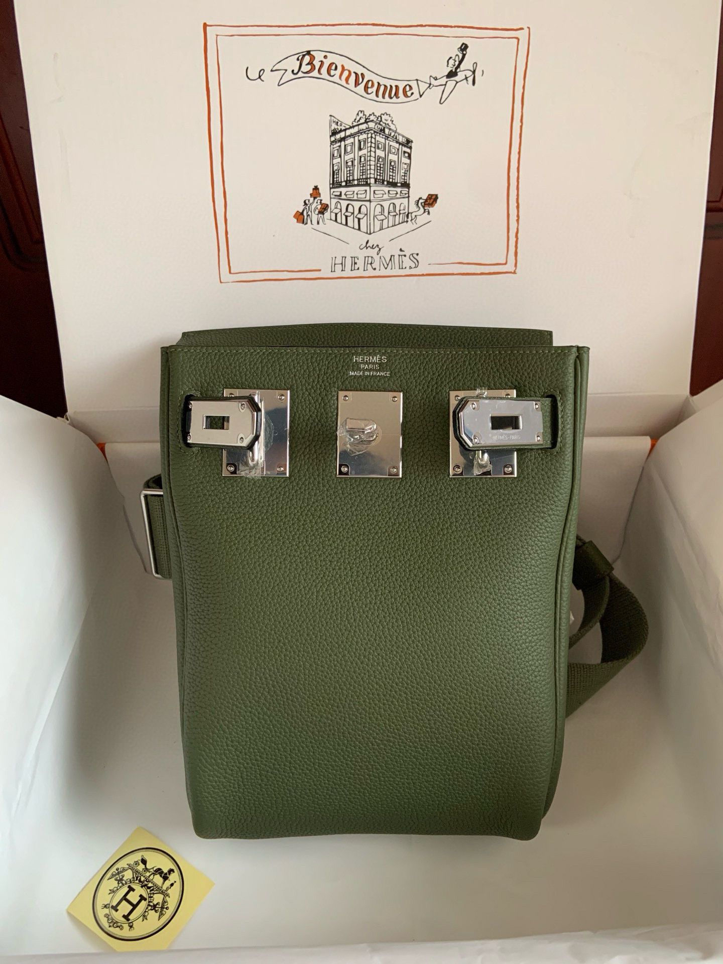 Hermes Hac a Dos PM Backpack in Canopee Clemence Leather - Image 10