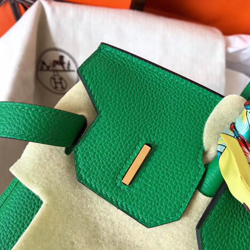 Hermes Birkin 30 Handmade Bag In Bambou Clemence Leather - Image 4