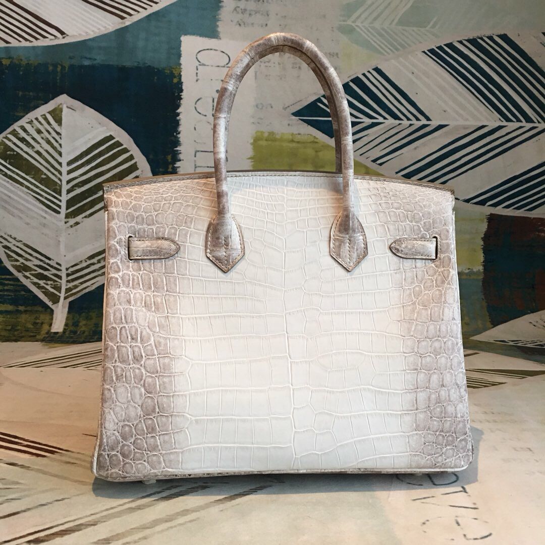 Hermes Birkin 30 Bag In Himalaya Niloticus Crocodile Skin - Image 3