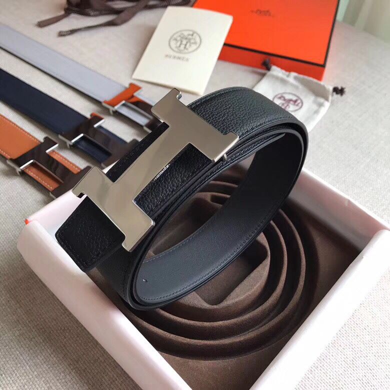 Hermes Constance Belt Buckle & Black Clemence 38 MM Strap - Image 6