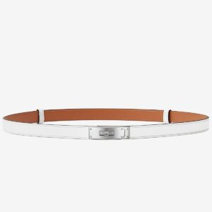 Hermes Kelly 18 Belt In White Epsom Leather