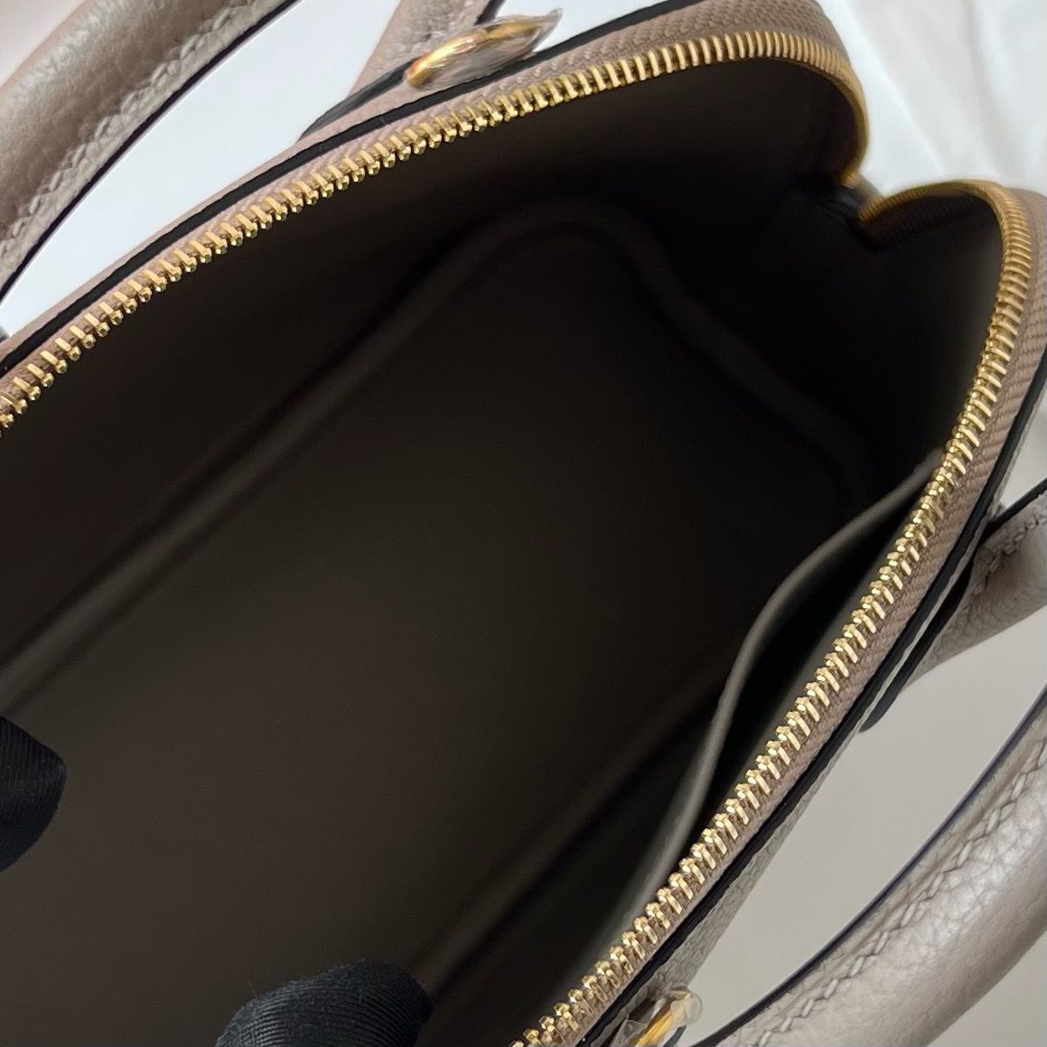 Hermes Bolide 1923 Mini Handmade Bag In Gris Asphalt Evercolor Calfskin - Image 10