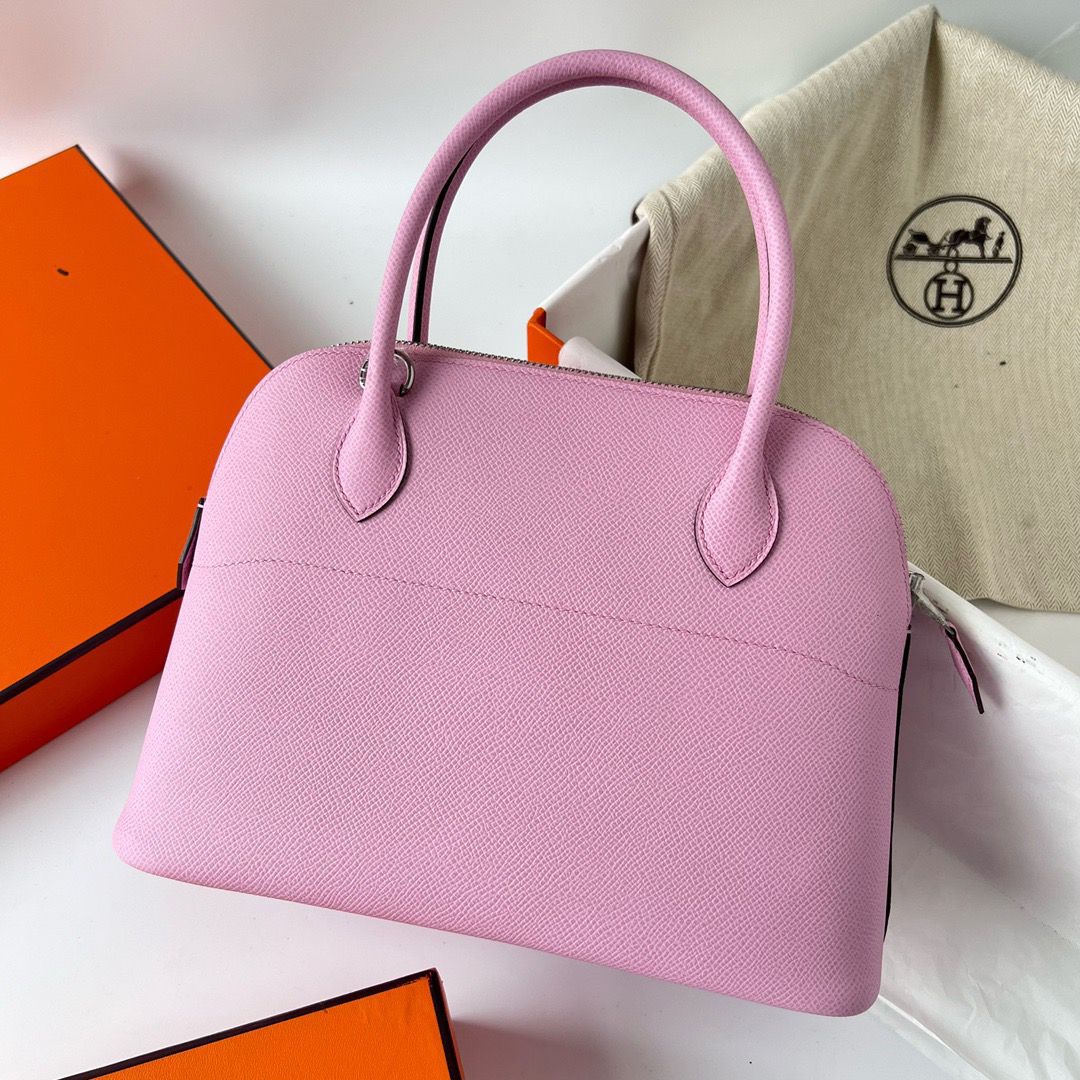 Hermes Bolide 1923 27 Handmade Bag In Mauve Sylvestre Epsom Calfskin - Image 4