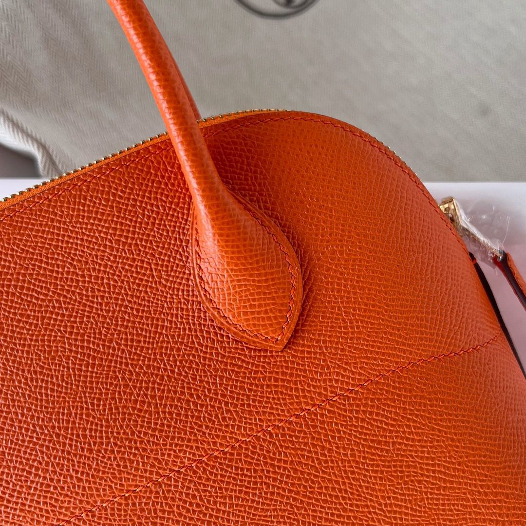 Hermes Bolide 1923 27 Handmade Bag In Orange Epsom Calfskin - Image 4