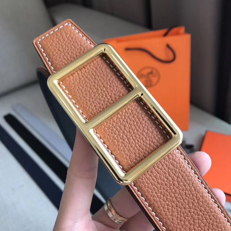 Hermes Officier Belt Buckle & Brown 38MM Strap - Image 3