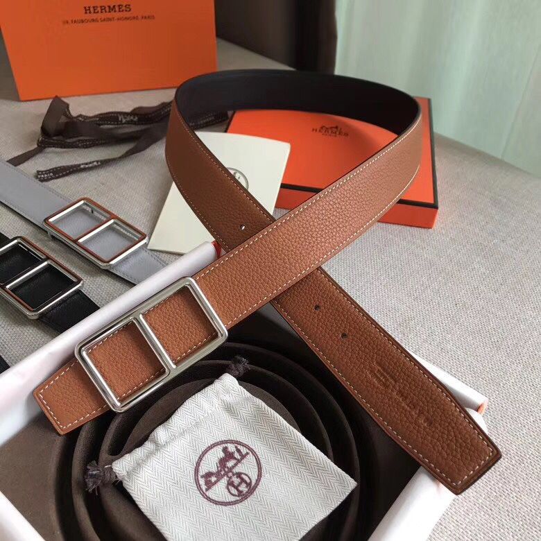 Hermes Officier Belt Buckle & Brown 38MM Strap - Image 6