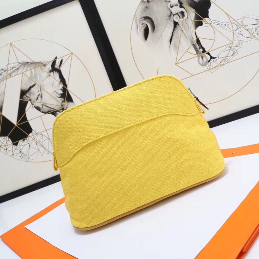 Hermes Medium Bolide Travel Case In Yellow Cotton - Image 3