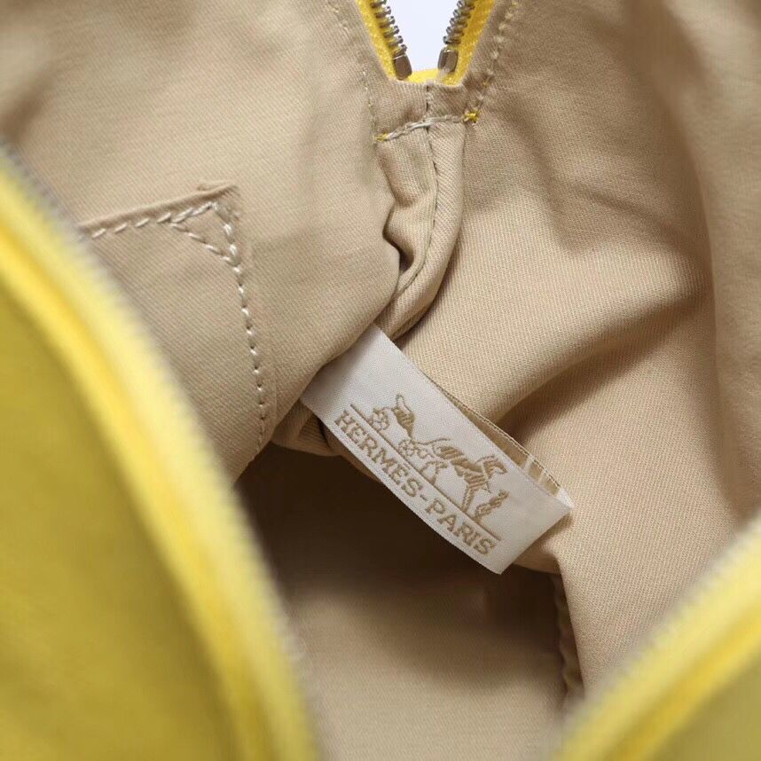 Hermes Medium Bolide Travel Case In Yellow Cotton - Image 6