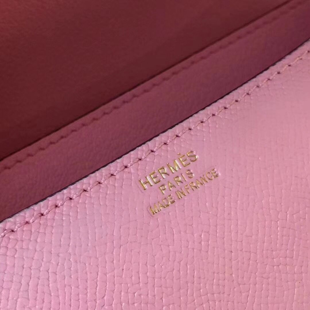 Hermes Pink Constance MM 24cm Epsom Leather Bag - Image 7