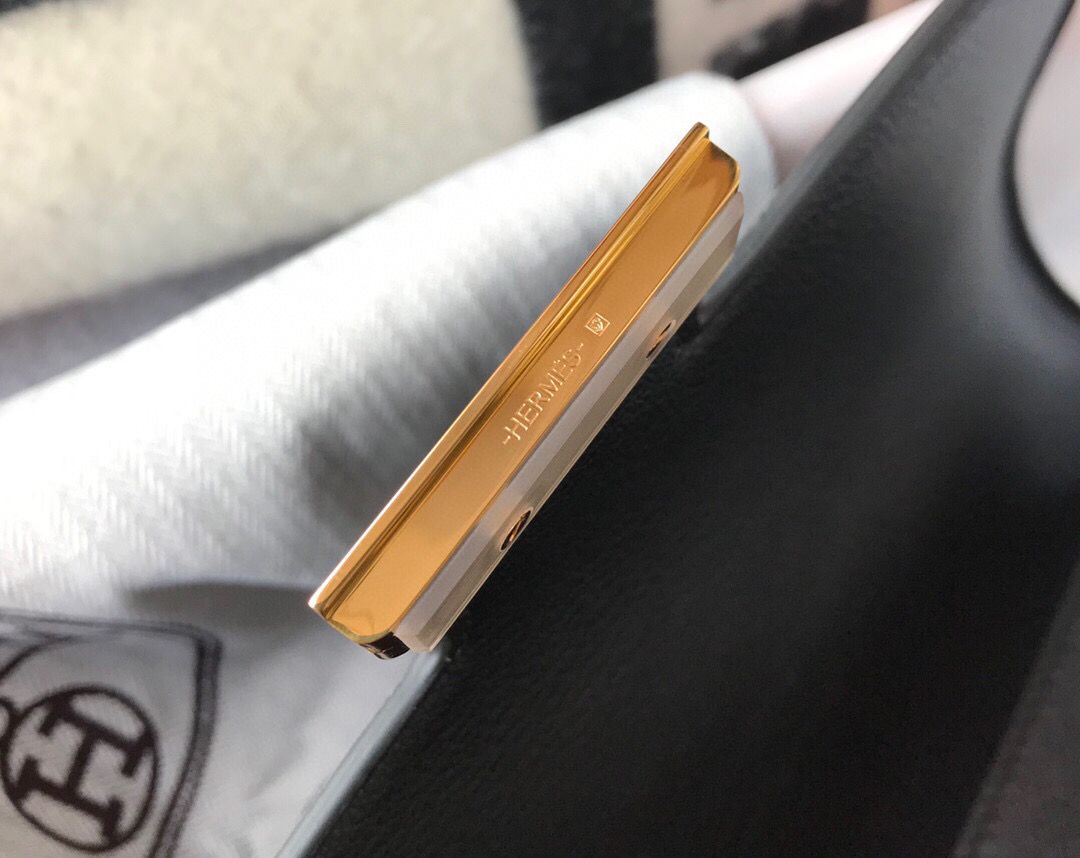 Hermes Black Constance MM 24cm Epsom Leather Bag - Image 6