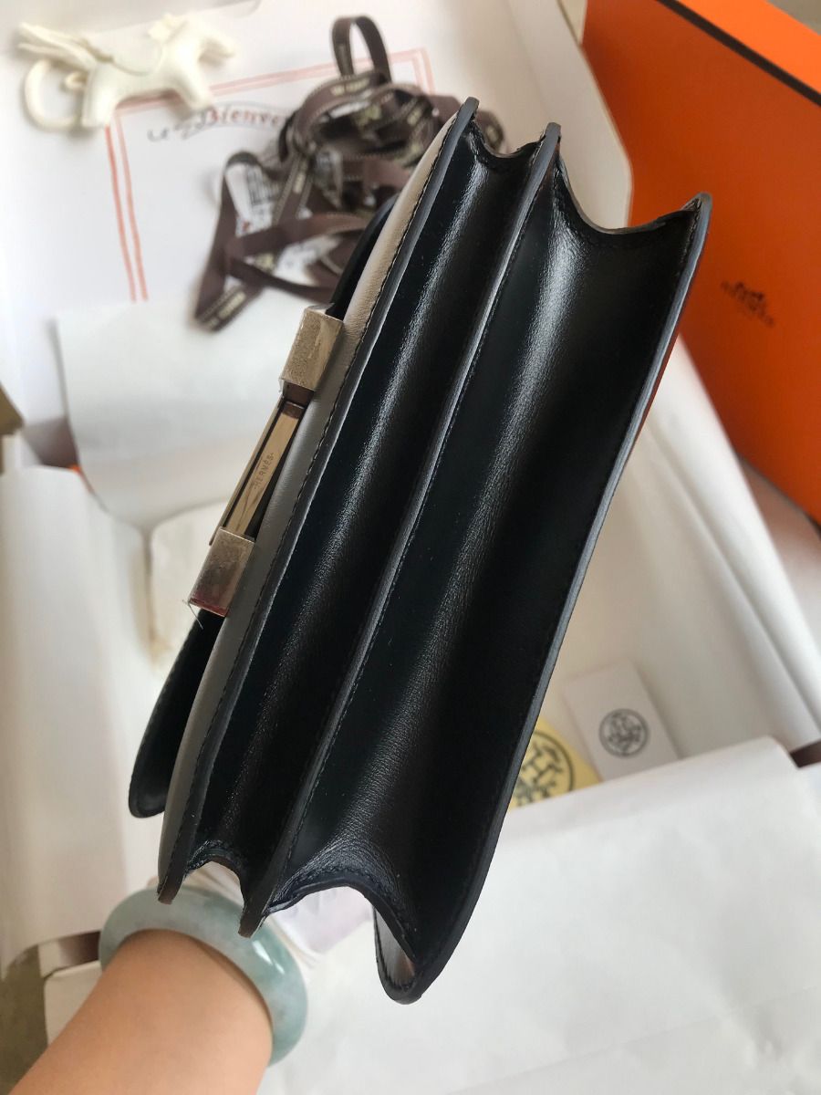 Hermes Constance 18 Handmade Bag In Black Box Calf Leather - Image 6