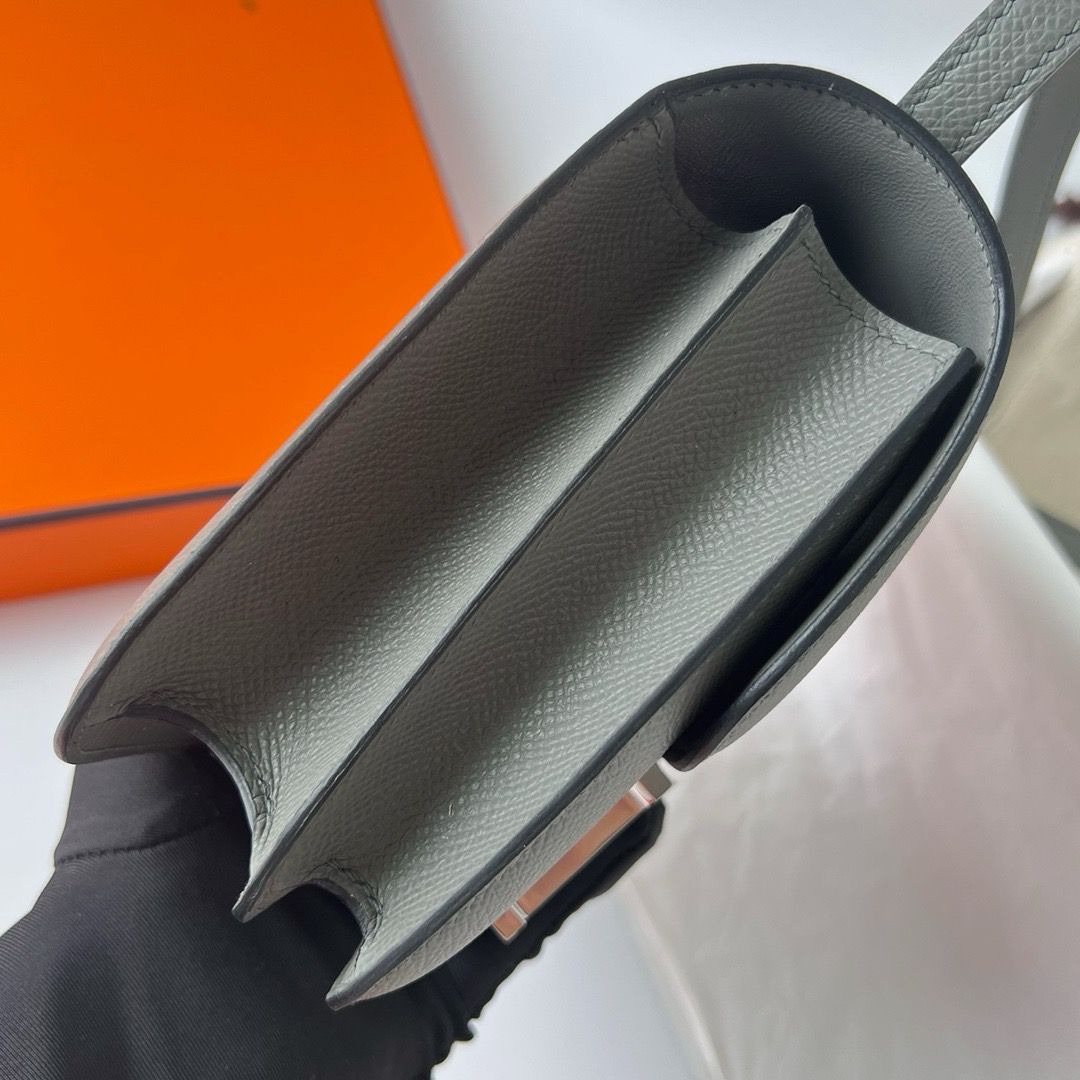 Hermes Constance 18 Handmade Bag In Gris Meyer Epsom Calfskin - Image 6