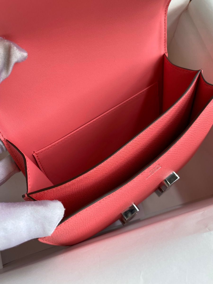 Hermes Constance 18 Handmade Bag In Rose Lipstick Epsom Calfskin - Image 8