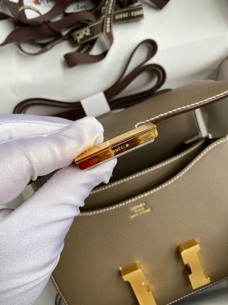 Hermes Constance 18 Handmade Bag In Tanpe Epsom Calfskin - Image 8