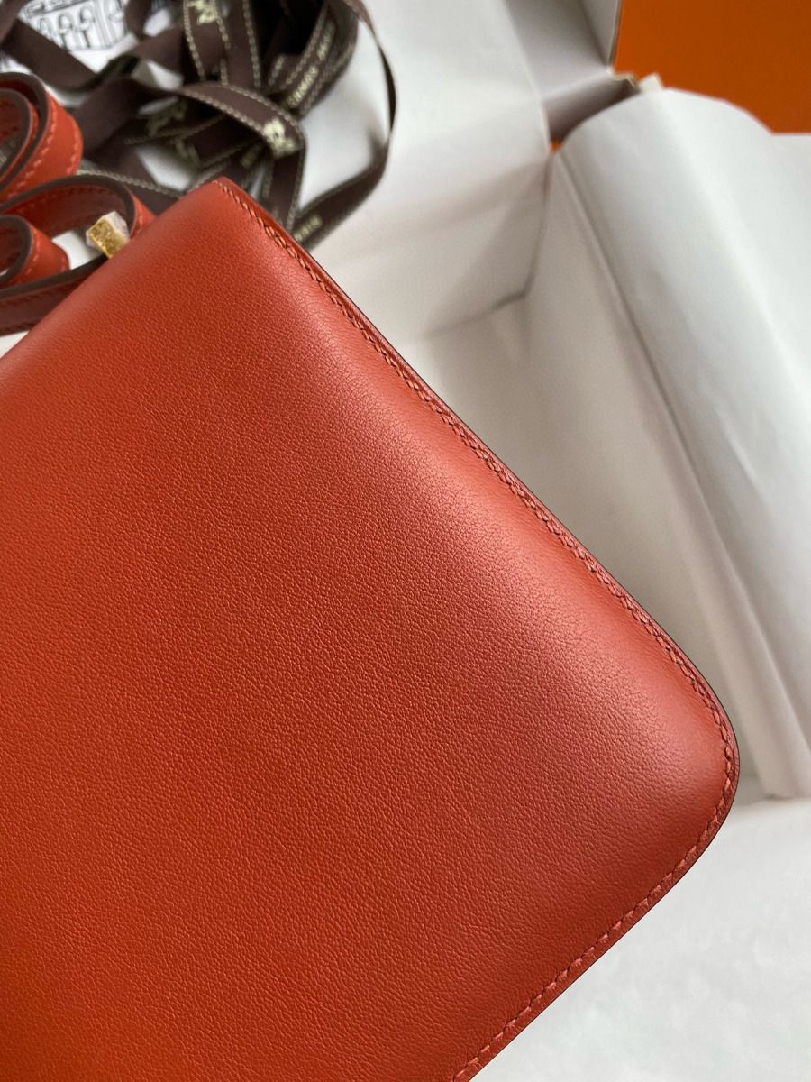 Hermes Constance 18 Handmade Bag In Sienna Swift Calfskin - Image 5