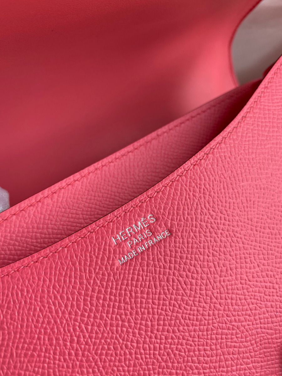 Hermes Constance 24 Handmade Bag In Rose Lipstick Epsom Calfskin - Image 8