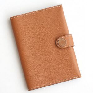 Hermes R.M.S Passport Holder in Gold Evercolor Calfskin