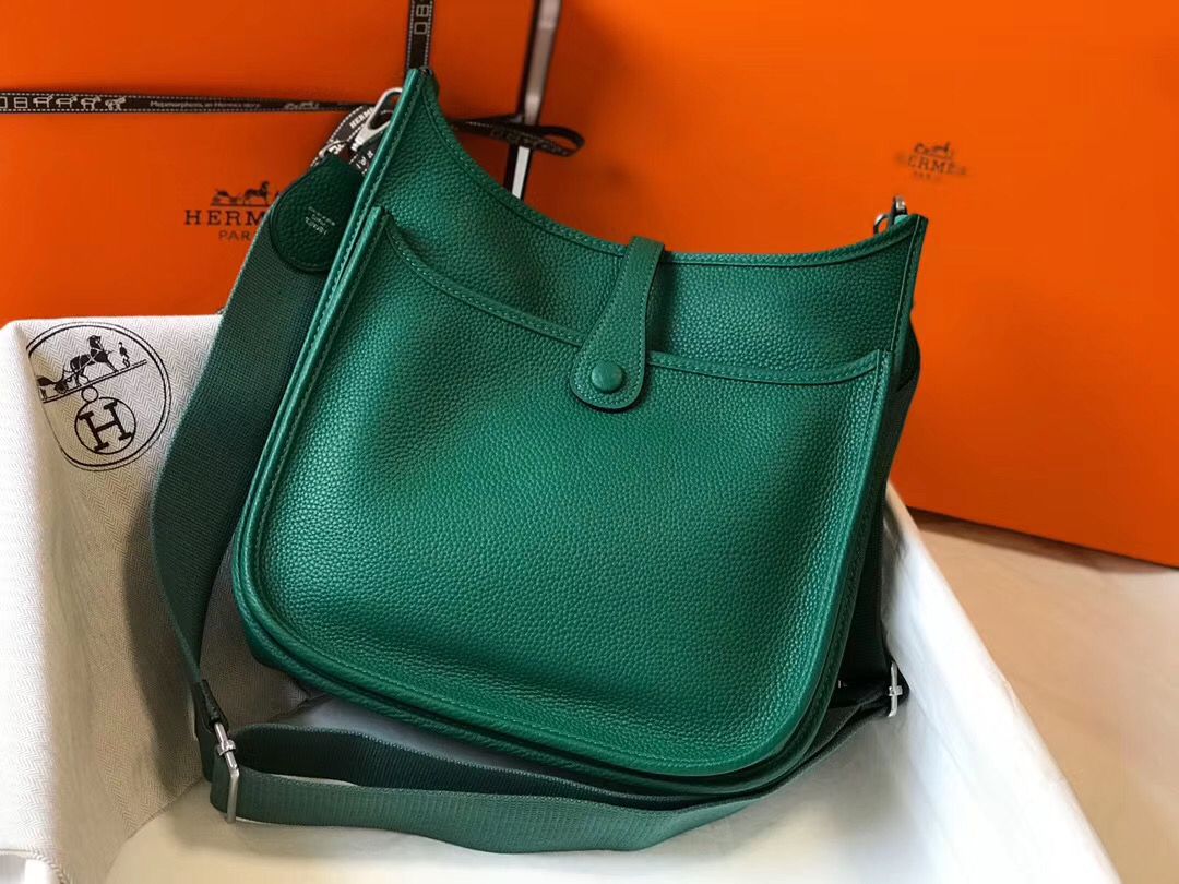 Hermes Evelyne III 29 PM Bag In Vert Vertigo Clemence Leather - Image 5
