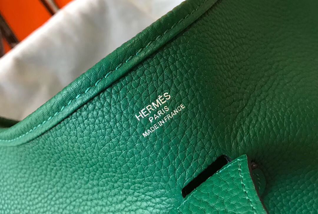 Hermes Evelyne III 29 PM Bag In Vert Vertigo Clemence Leather - Image 7