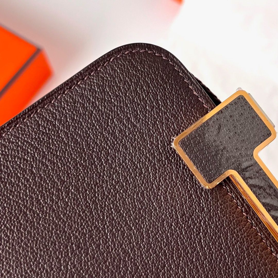 Hermes Geta Handmade Bag In Rouge Sellier Chevre Mysore Leather - Image 6