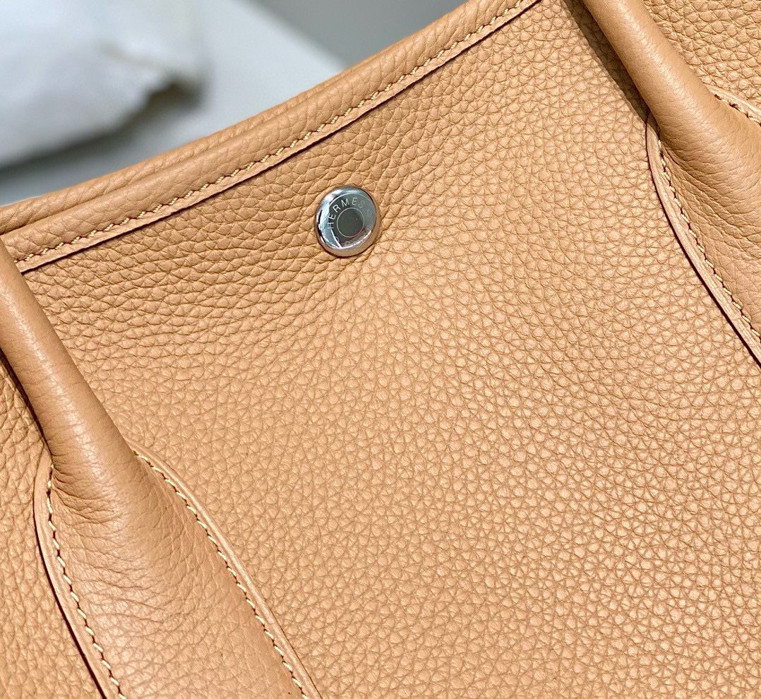 Hermes Garden Party 36 Bag In Chai Clemence Leather - Image 7