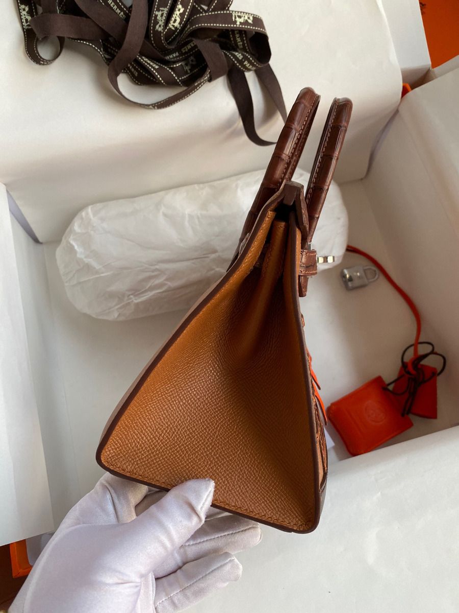 Hermes Brown Sac Faubourg Birkin 20 Sellier Limited Edition Bag - Image 7