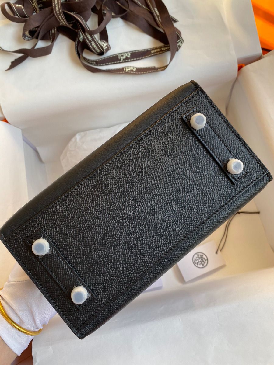 Hermes So Black Midnight Faubourg Birkin 20 Sellier Limited Edition Bag - Image 5