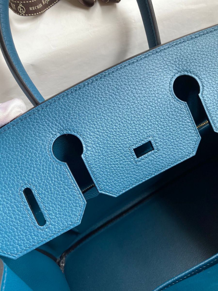 Hermes Birkin 30 Retourne Handmade Bag In Colvert Clemence Leather - Image 9