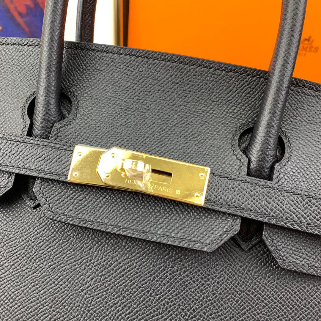 Hermes Birkin 30 Sellier Handmade Bag In Black Epsom Calfskin - Image 8