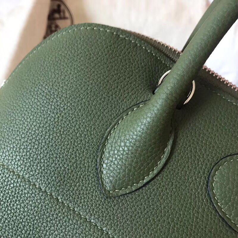 Hermes Bolide 31 Handmade Bag In Canopee Clemence Leather - Image 6