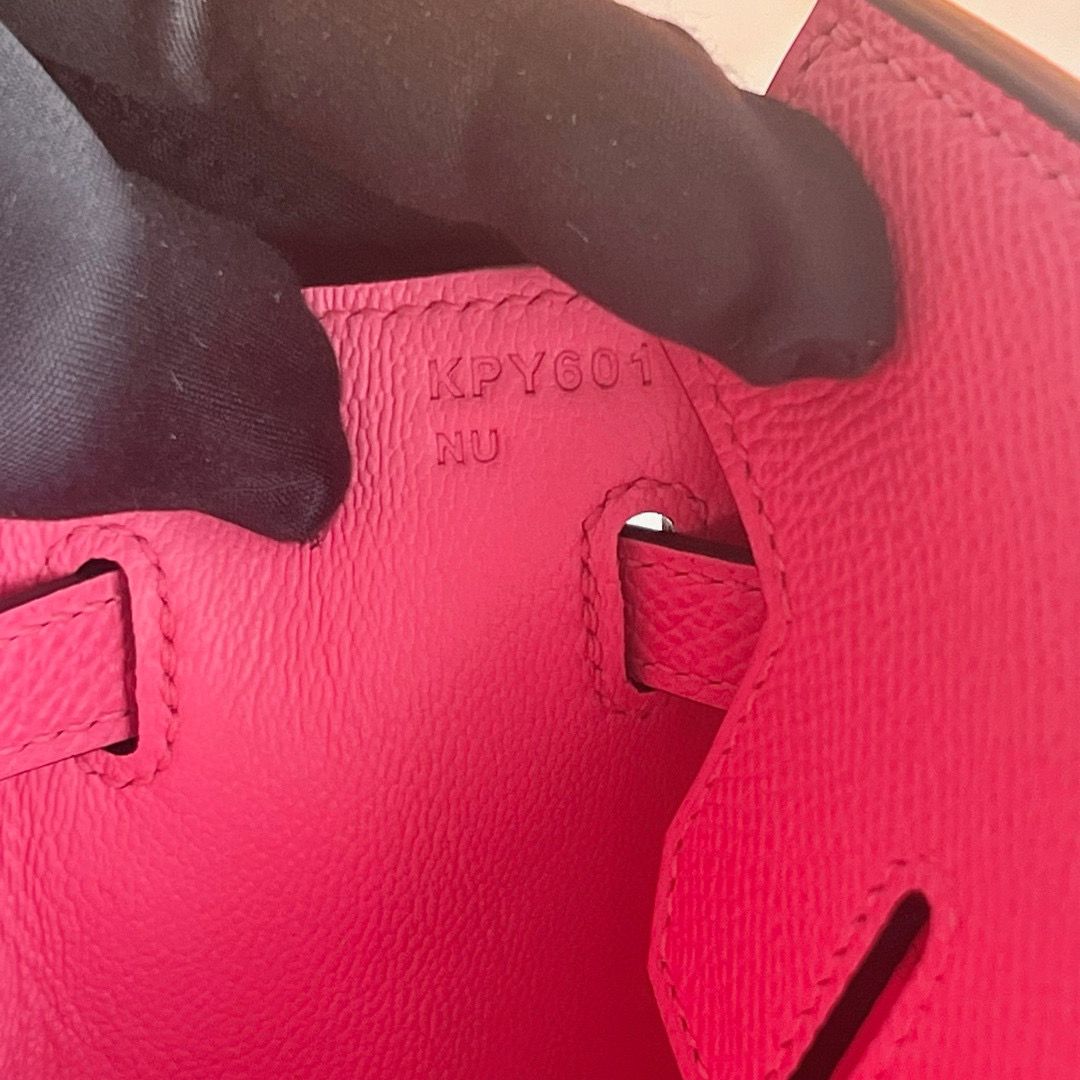 Hermes Birkin 25 Sellier Handmade Bag in Rose Azalee Epsom Calfskin - Image 5