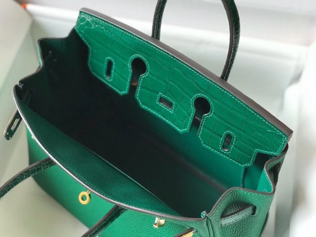 Hermes Touch Birkin 25cm Limited Edition Green Bag - Image 9