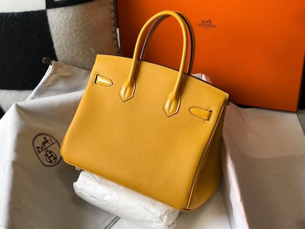 Hermes Touch Birkin 30cm Limited Edition Yellow Bag - Image 3