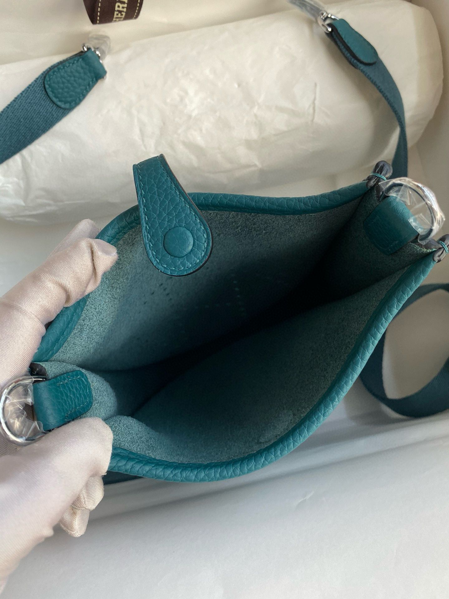 Hermes Evelyne Mini Handmade Bag in Colvert Clemence Leather - Image 8