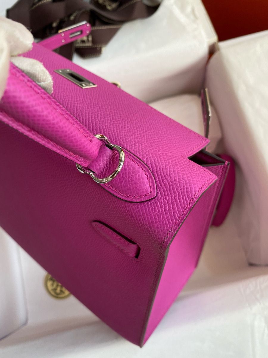 Hermes Kelly Sellier 25 Handmade Bag In Magnolia Epsom Calfskin - Image 7