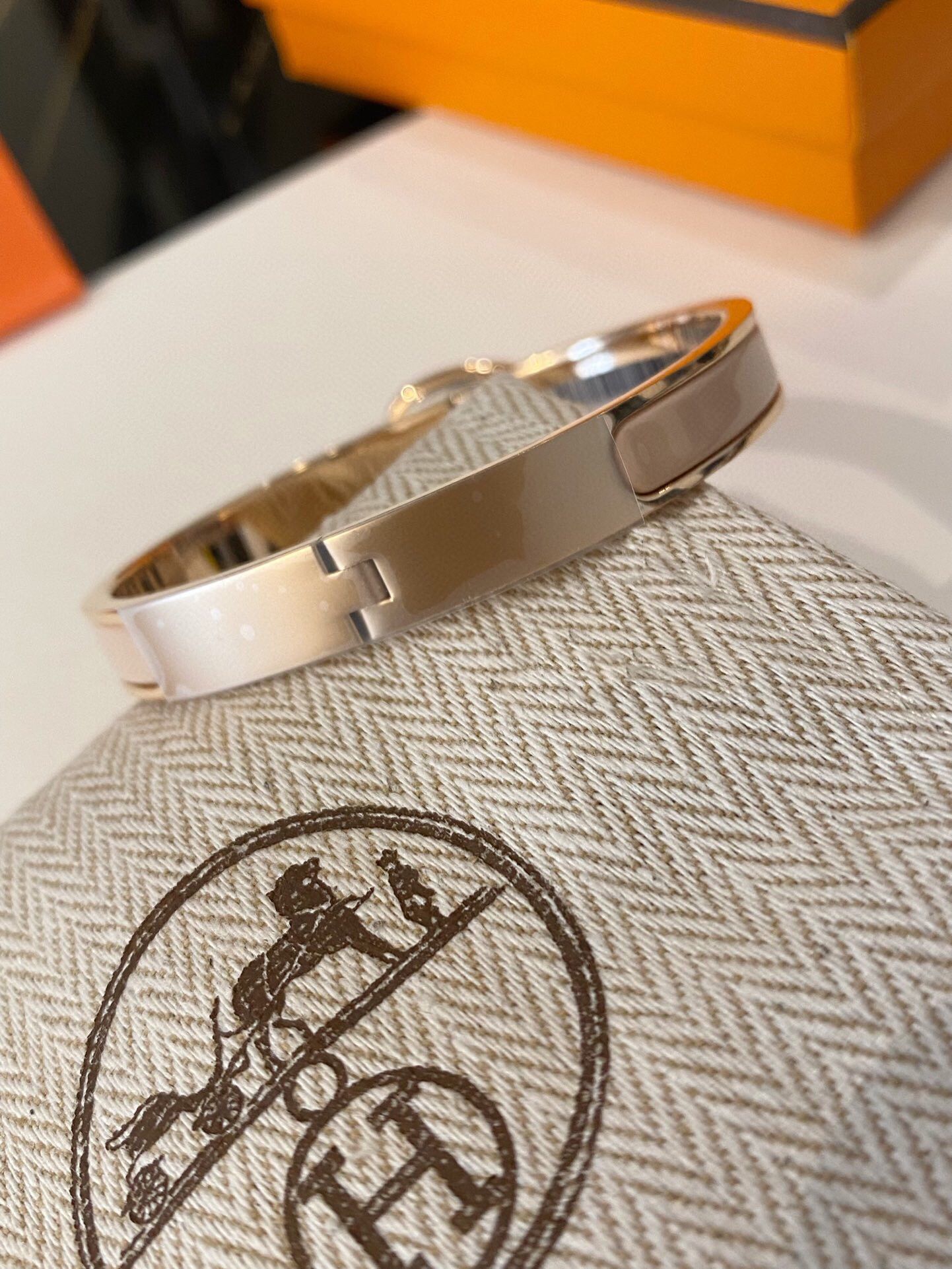 Hermes Yellow Mini Clic Chaine d'Ancre Bracelet - Image 6