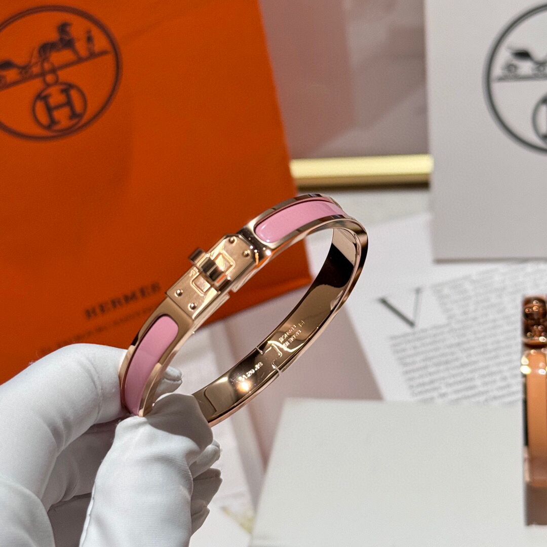 Hermes Pink Mini Clic Kelly Bracelet - Image 3