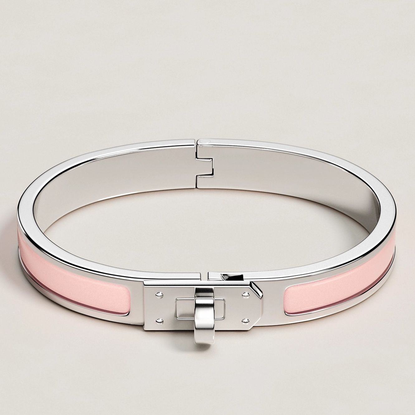 Hermes Pink Mini Clic Kelly Bracelet