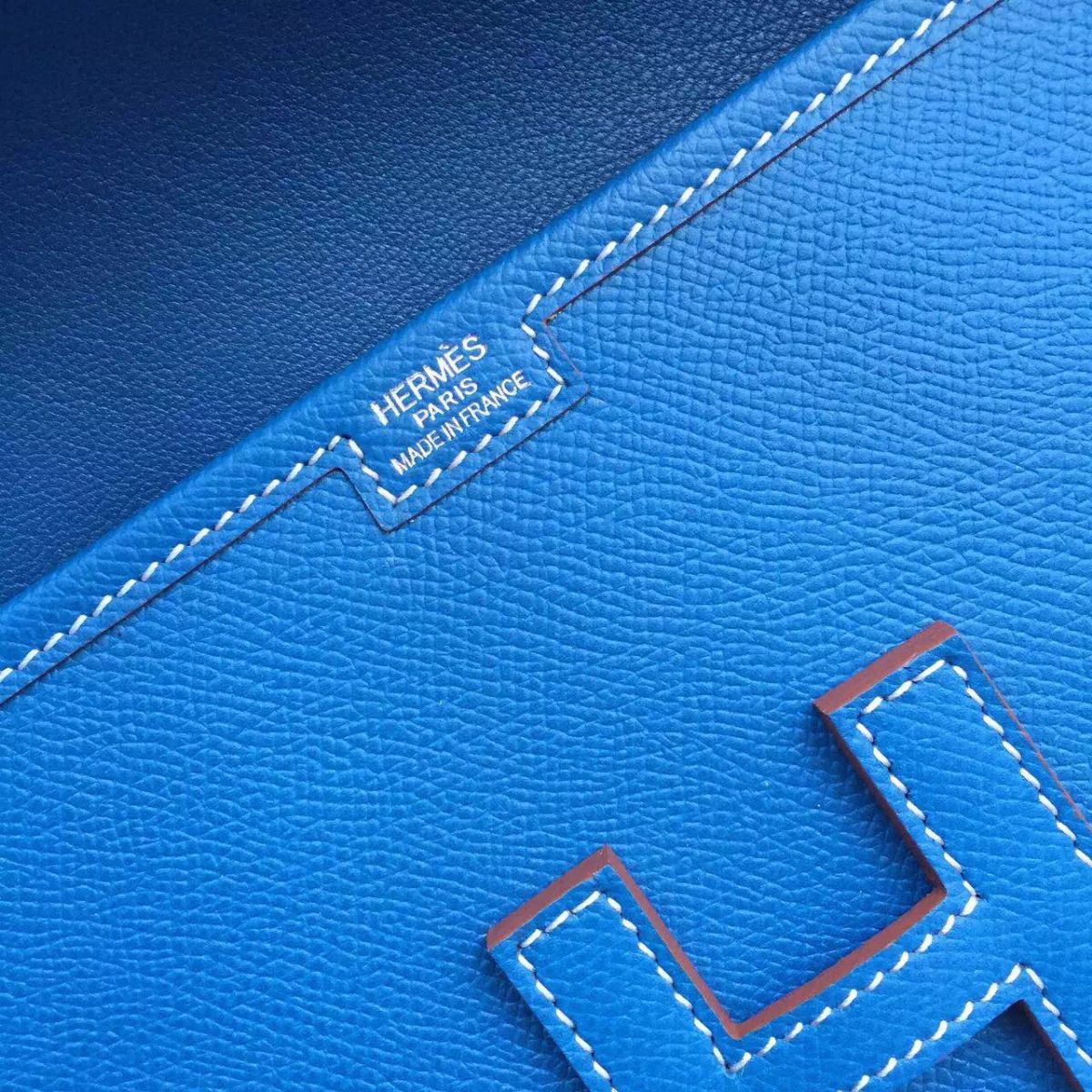 Hermes Jige Elan 29 Clutch Bag In Blue Epsom Calfskin - Image 8