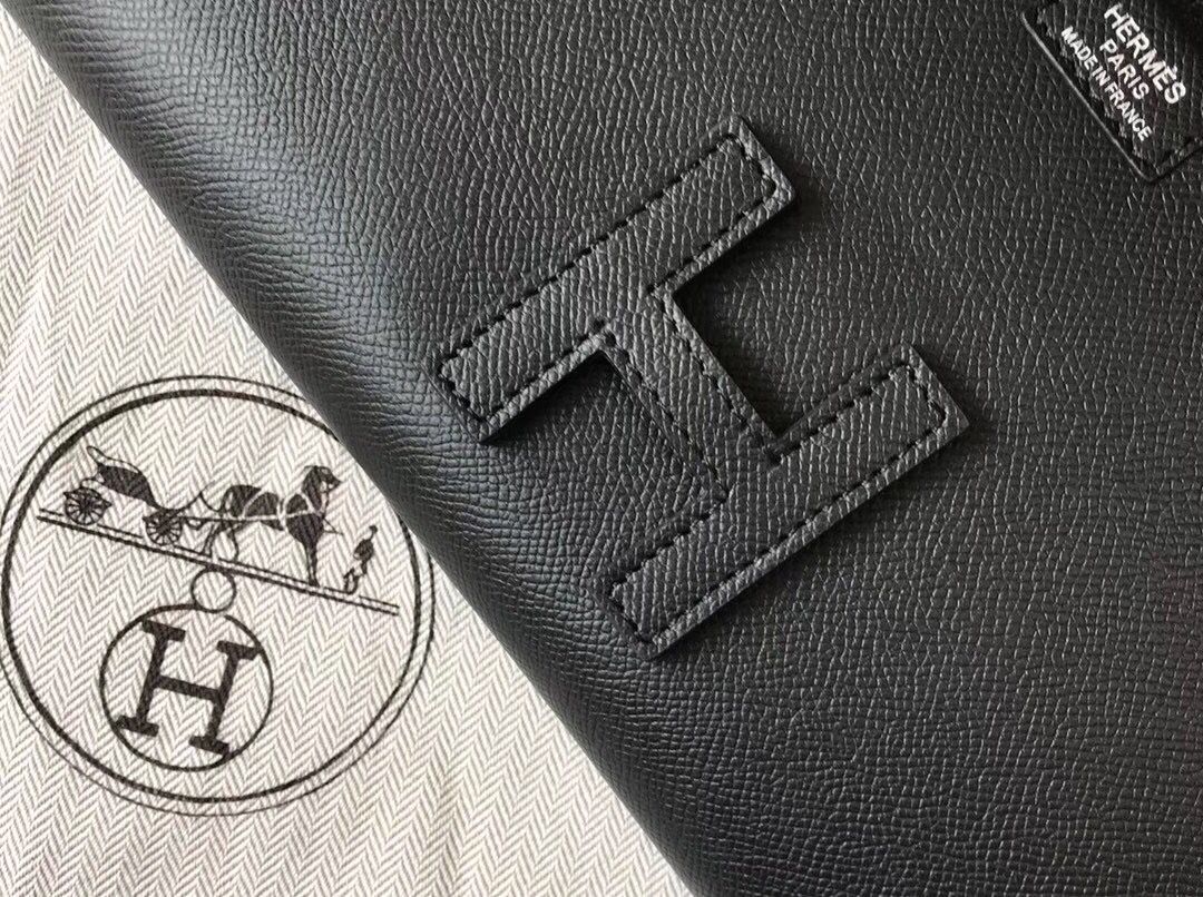 Hermes Jige Elan 29 Clutch In Black Epsom Leather - Image 8